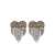 Self-Portrait Self-Portrait Smoke Crystal Heart Earrings Accessories Grey