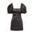 Ganni Ganni Mini Satin Dress Black