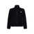 Kenzo Black High Neck Jacket With Logo Patch In Fleece Man Black