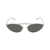 Saint Laurent Saint Laurent Eyewear Sunglasses 002 SILVER SILVER GREY