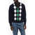 DUNST Argyle Motif V-Neck Sweater Blue