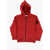 STONE ISLAND KIDS Solid Color Sweater With Hood Red