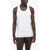 Dolce & Gabbana Underwear Stretch Cotton Tank Top With Logoed Side Band White