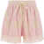 ZIMMERMANN The Pop Towelling Shorts PINK/CREAM