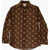 Gucci All-Over Printed Cotton Shirt Brown