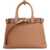 Prada Prada Prada Buckle Leather Bag BROWN