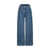 THE ATTICO The Attico Wide-Leg Denim Cotton Jeans CLEAR BLUE