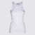 THE ATTICO The Attico White Cotton Top WHITE/CRYSTAL