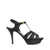 Saint Laurent Saint Laurent Tribute Patent Leather Heel Sandals Black