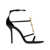 Saint Laurent Saint Laurent Cassandra Patent Leather Heel Sandals Black