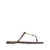 Saint Laurent Saint Laurent Cassandre Leather Thong Sandals BROWN