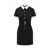 Self-Portrait Self-Portrait Contrast Mini Dress Black