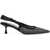 Jimmy Choo 'Mesh And Satin Slingback Amel 50 Dã©Col BLACK CRYSTAL