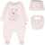 Philipp Plein Romper, Bib And Bonnet PINK