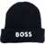 Hugo Boss Beanie With Contrasting Logo BLUE