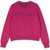 Versace Crew Neck Pullover With Embroidered Logo FUCHSIA