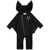 MINI RODINI Bat Sleeve Onesie BLACK