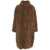 Herno Eco fur coat Brown