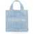 Acne Studios Mini Denim Shopper Bag With Logo AZURE