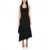 Bottega Veneta Asymmetrical Midi Dress BLACK