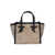 MARCELLA GIANNI CHIARINI LEATHER AND FABRIC BAG Beige