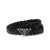 Prada Prada Triangle-Logo Braided Leather Belt Black