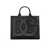 Dolce & Gabbana Black Handbag With Tonal Dg Detail In Smooth Leather Woman Black