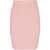 Balmain Balmain Monogram Glitter Midi Skirt PINK