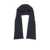 Jil Sander Jil Sander Padded Nylon Scarf Black