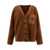 MCM Mcm "Monogram" Cardigan-Style Fleece Jacket BROWN