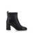 Pinko 'Cindy' Black Ankle Boots With Logo Love Birds Plaque On The Side In Leather Woman Black