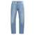 Brunello Cucinelli Logo embroidery denim jeans Light Blue