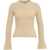 AKEP Ribbed lurex knit pullover Gold