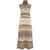 AKEP Jacquard knit dress with turtleneck Beige