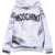 Moschino Felpa In Cotone Con Cappuccio WHITE