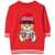 Moschino Abito In Cotone Con Teddy RED