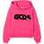 GCDS Cropped Hoodie Girl FUCHSIA