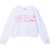 GCDS Sweatshirt Cropped Girl WHITE