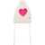 MINI RODINI Heart Knitted Pompom WHITE