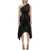 MARINE SERRE Draped Dress In Regenerated Jersey BLACK