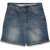 Golden Goose Journey/ Girl's Elasticated Waist Short/ Medium Stone Washed Denim/ Heart Pocket DENIM