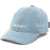 Palm Angels Logo Stone Denim Baseball Cap BLUE