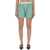 Ganni Striped Shorts GREEN