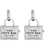 Marc Jacobs Mini Icon Earrings "The Tote Bag" SILVER