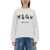 MSGM Sweatshirt With Brushed Logo Print WHITE