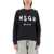 MSGM Sweatshirt With Brushed Logo Print BLACK