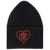 Family First Beanie Hat "Heart" BLACK