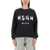 MSGM Sweatshirt With Brushed Logo Print BLACK