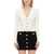 Balmain Cropped Cardigan WHITE