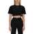 Off-White Ribbed Cropped T-Shirt BLACK